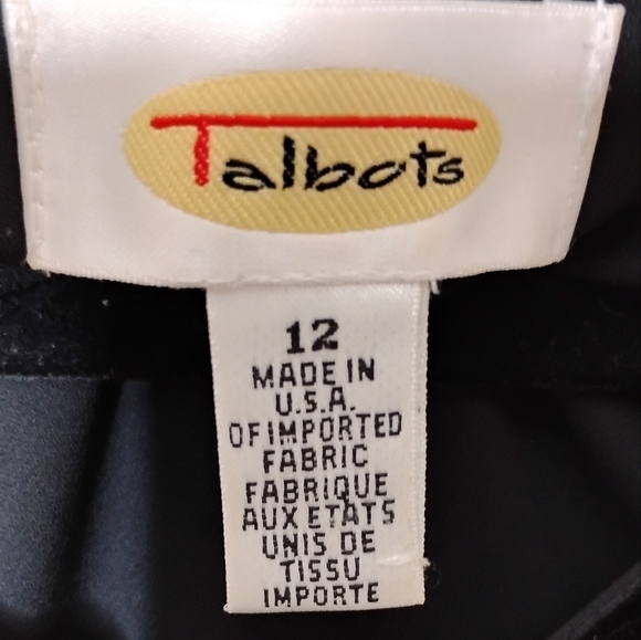 Talbots Velvet Black Holiday Party Dress With Scarf I Elegant Feminine Size 12 - Picture 6 of 8